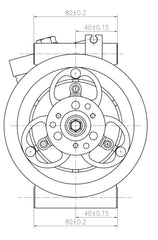 AC Compressor for KOMATSU (CO.902.004)