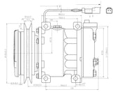 AC Compressor for KOMATSU (CO.905.001)