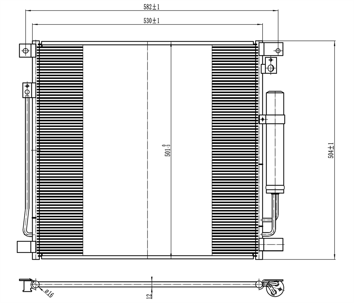 AC Condenser for MITSUBISHI (CN.06.005)
