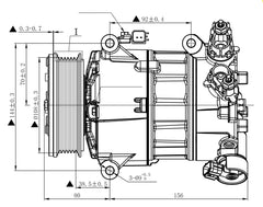 AC Compressor for FORD (CO.23.065K)