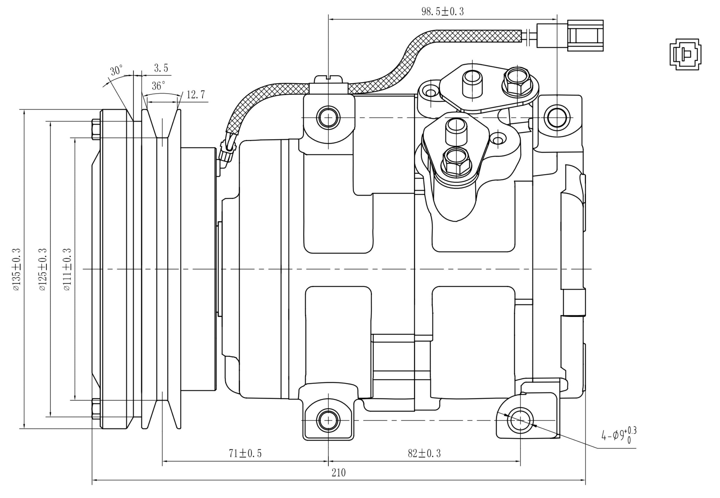 AC Compressor for CAT (CO.901.003)