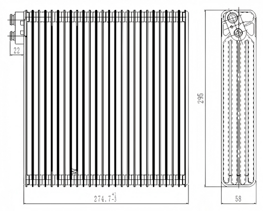 AC Evaporator (TOYOTA EV.04.003)