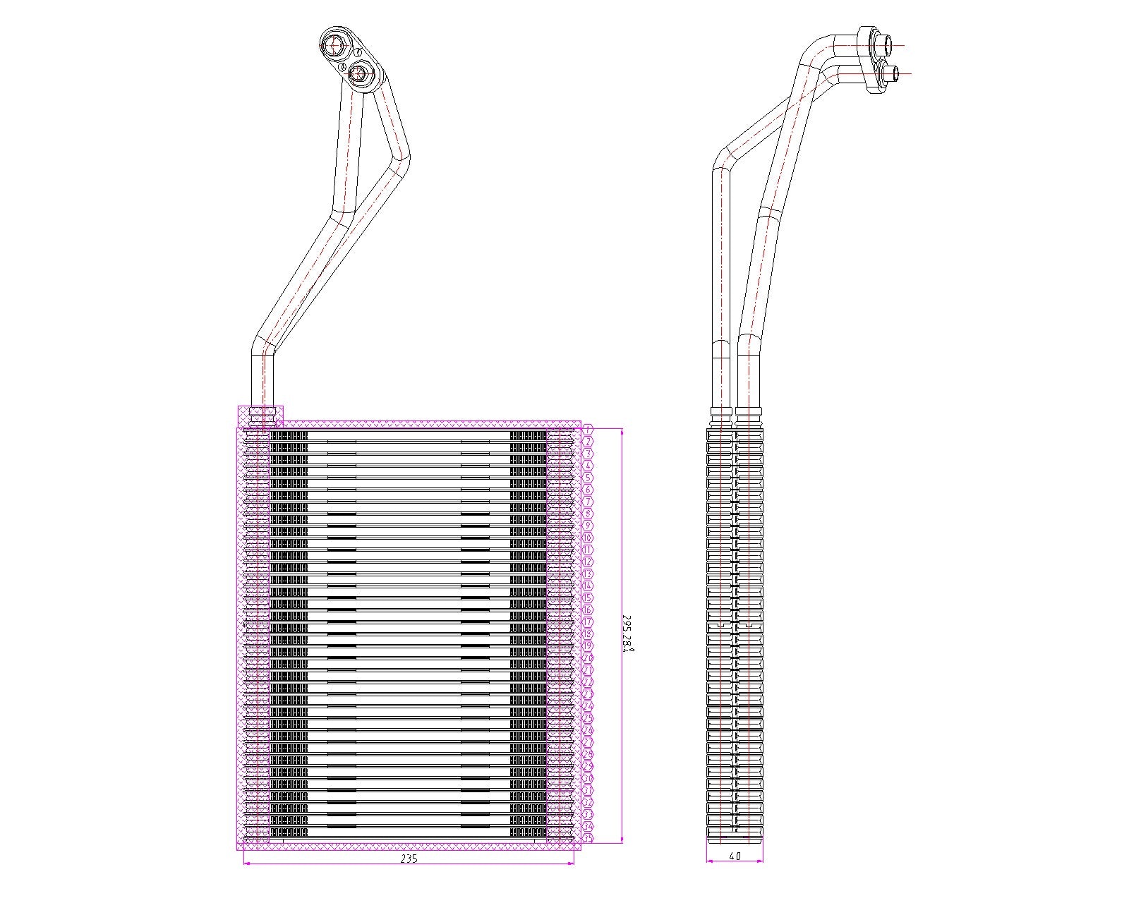 AC Evaporator (NISSAN EV.02.003)
