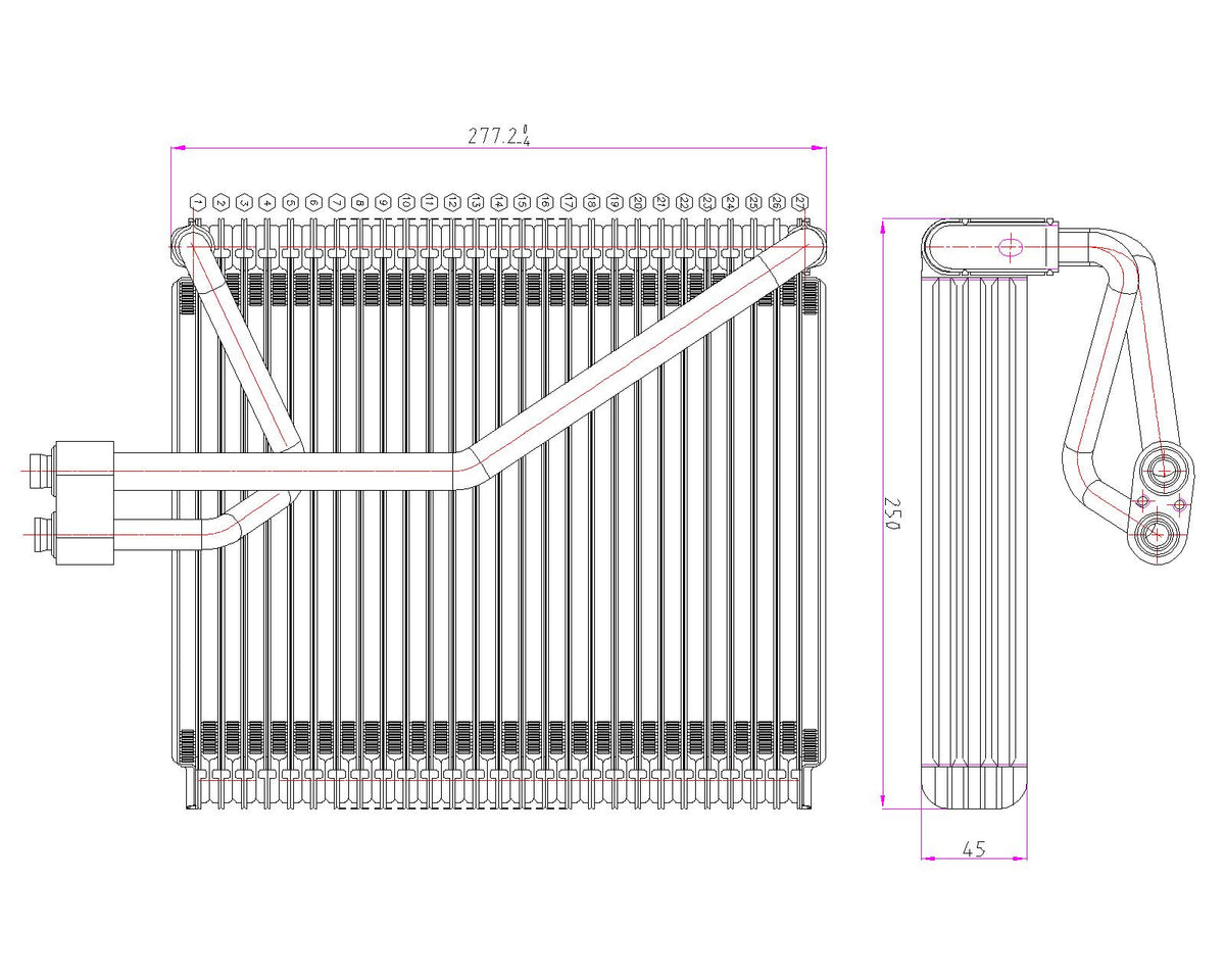 AC Evaporator (HYUNDAI EV.42.001)