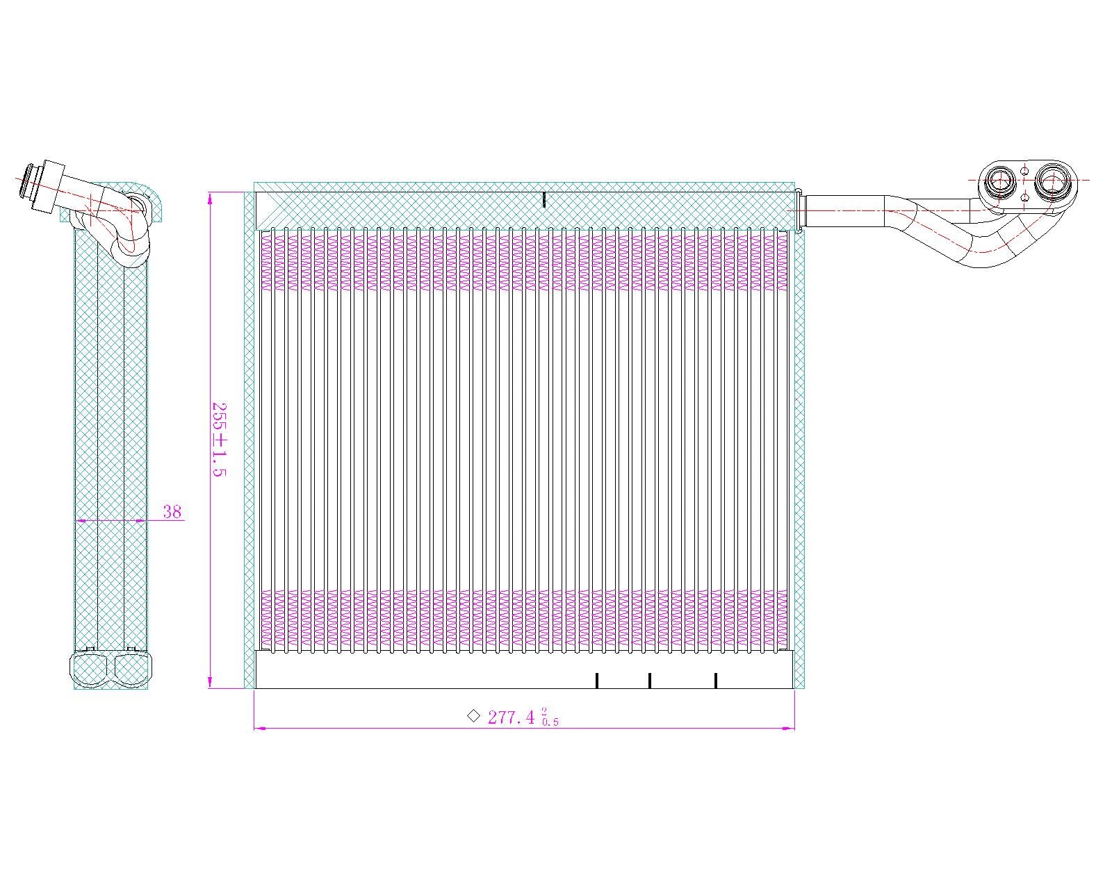 AC Evaporator (HONDA EV.01.005)