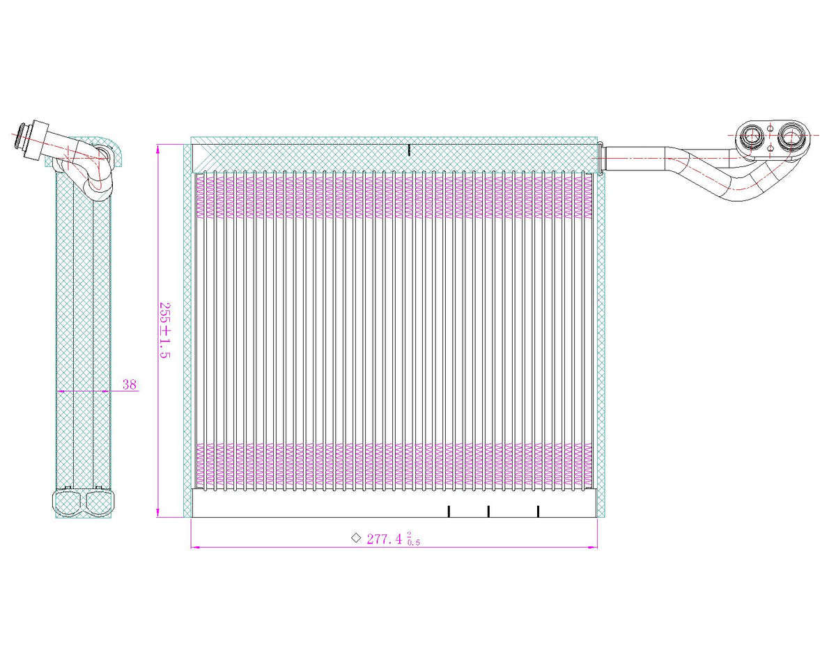 AC Evaporator (HONDA EV.01.005)