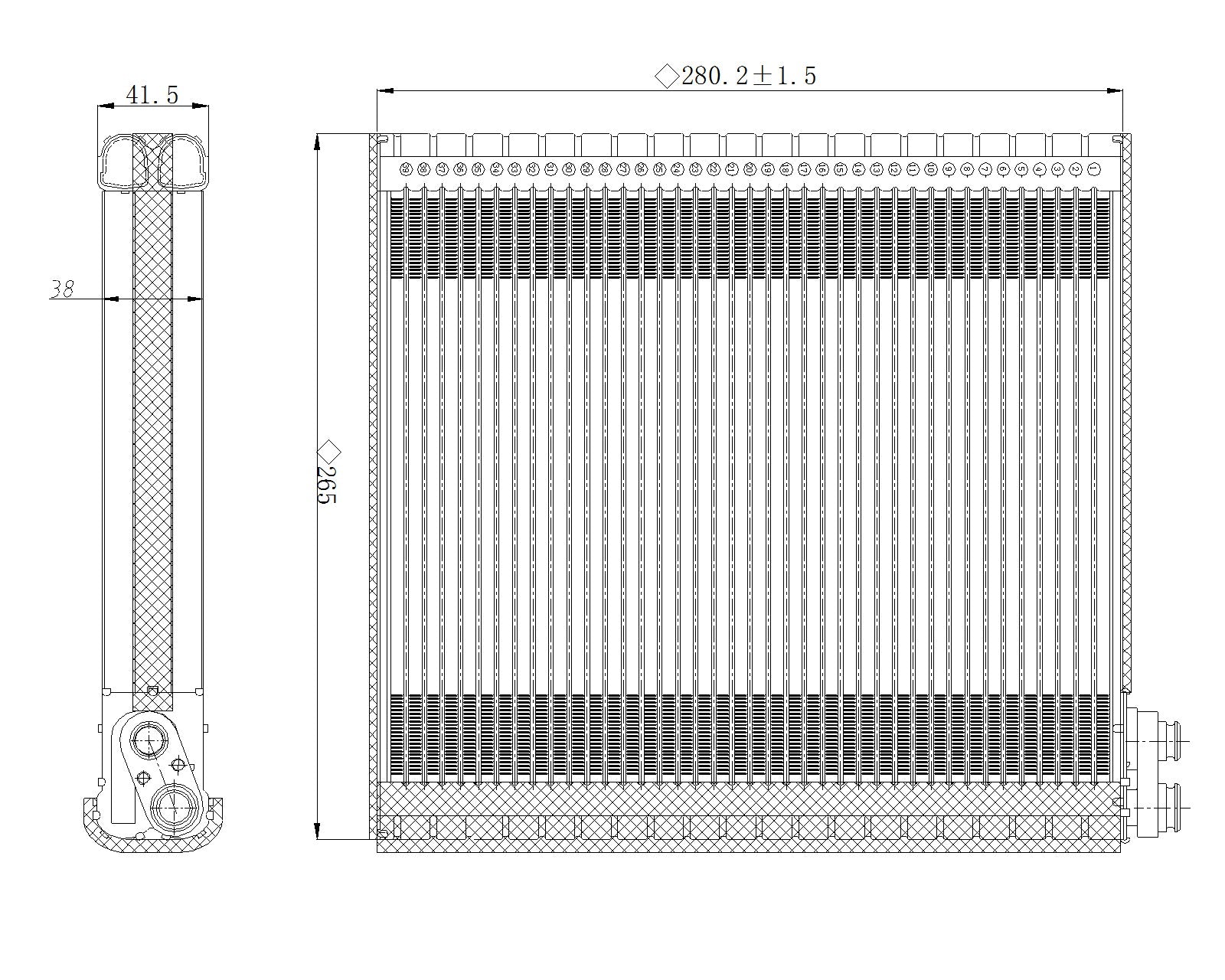 AC Evaporator (HONDA EV.01.002)