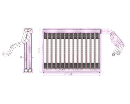 AC Evaporator (SUBARU EV.07.002)