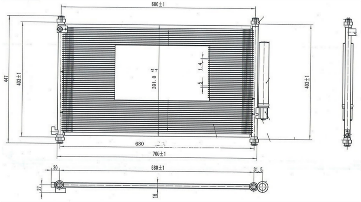 AC Condenser for HONDA (STB-2088S)