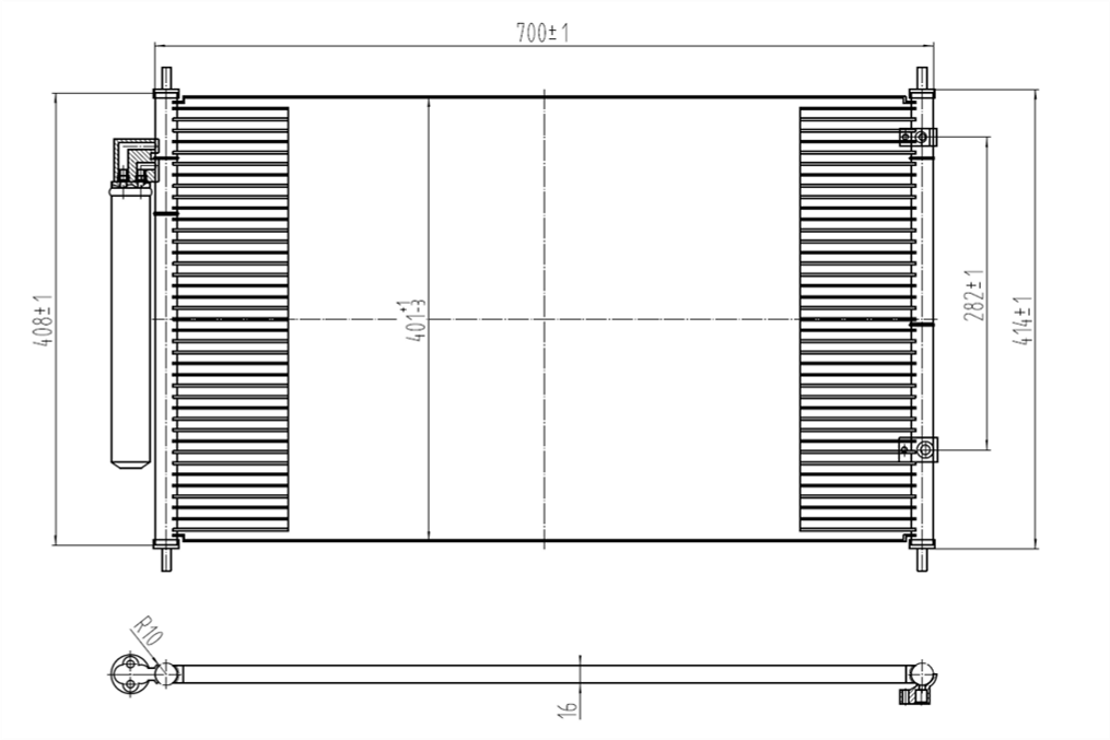 AC Condenser for HONDA (STB-2100S)